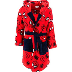 Spiderman Bathrobe for Boys, Soft Fleece Bathrobe for Children, Bathrobe Gift for Boys, Size 6 Years, Red, red