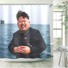 C.IOPMNU Kim Jong UN Shower Curtain with Hooks Stylish Waterproof Shower Curtain Liner Bathroom Decor 72 x 72 Inch