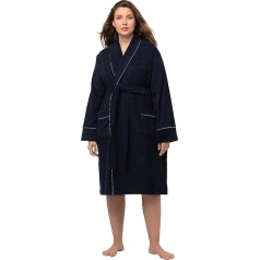 Ulla Popken Women's Woven Terry Bathrobe