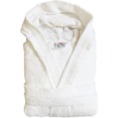 Organic Terry Towelling Bathrobe Ecological Sustainable Hooded White