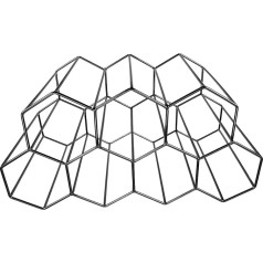 PLAFOPE 7 Honeycomb Wine Rack Desk Stand Metal Cabinets Black Metal Water Bottle Metal Wine Rack Honeycomb Wine Holder Water Bottle Organiser for Cabinet Honeycomb Metal Stand
