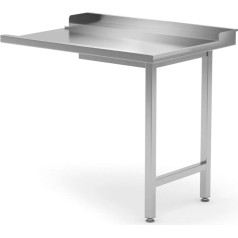 Trauku mazgājamās mašīnas izkraušanas galds 1000 x 700 x 850 mm - labajā pusē