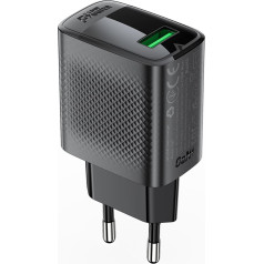 Acefast A90 GaN USB-A QC 18W tīkla lādētājs - melns