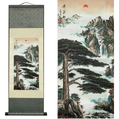 FOVNOT Oriental Decoration, Asian Wall Decor, Beautiful Wall Decoration, Bedroom Wall Decoration, Scroll Wall Decoration, Living Room Wall Hanging Decoration Wall Towel