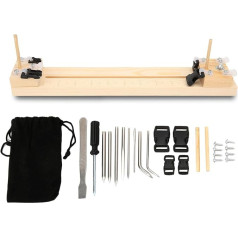 Paracord Bracelet Device, Weaving Wooden Frame Steel Paracord Needle DIY Combination Tool Latch Aid for Paracord, Collar Needle Bracelet Making Knitting Tool for DIY Bracelet Manufacturers