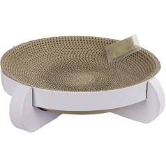 Kerbl Platinum 81555 Cat Scratching Bed Cardboard with Catnip 35 x 35 x 10 cm White