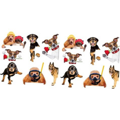 NUOBESTY Pack of 2 3D Switch Stickers, Light Switch Stickers, Puppy Switch Stickers, Wall Stickers, Changing Stickers for Light Switch Cover, Decoration, Changing the Cat, Child Basin