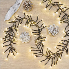 EMOS LED Fairy Lights Cluster Warm White for Indoor and Outdoor Use, 7.2 m Long Christmas Fairy Lights IP44 with 960 LEDs + 5 m Cable and Power Supply, Effective Light Modes, for Party, Christmas,