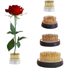 Colrid Pack of 4 Flowers Frog, Ikebana Kenzan, Flower Hedgehog, Flower Arrangement Round, 4 Sizes, with Rubber Seal, for Home, Office, Tea Room, Flower Shop, Flower Decoration (2.3 cm, 3.4 cm, 4 cm, 5