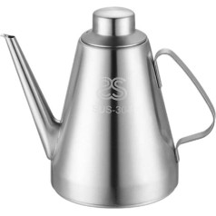 Housoutil Stainless Steel Olive Oil Dispenser Bottle for Oil Vinegar Soy Sauce, Leak-Proof Oil Pot Olive Oil Drizzler Can Kitchen Oil Container (500 ml)