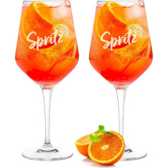 Aperol Spritz Glasses Set of 2 – High Quality & Dishwasher Safe Aperol Glasses Made in Germany Premium Aperitif Glasses Made of Crystal Glass, Suitable as Aperol Spray Gift Set
