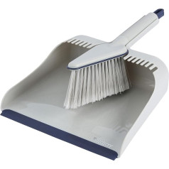 Beldray LA032760FEU7 Deep Cleaning Dustpan and Brush Set - Broom with Pointed Head for Hard to Reach Areas, Scratch-Free Bristles, Rubberised Lip Profile for Easy Dust Absorption