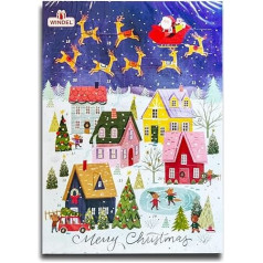 Santa Christmas Village Advent Calendar with Chocolate Christmas Calendar