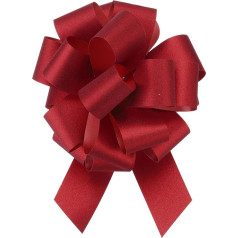 sourcing map 20,3 cm große Glitzer-Schleife, für Geschenkverpackungen, Weihnachtsblumen, Geschenke, Geburtstag, Hochzeit, Auto, Rot, 20 Stück