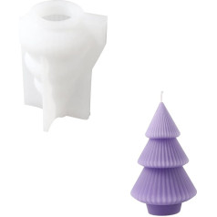 Boowan Nicole Christmas Tree Silicone Candle Moulds, Silicone Mould Candle Casting, Silicone Mould for Candle Making for DIY (LZ0559)
