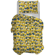 hermet Minions Single Duvet Cover Square 100% Cotton Official Product