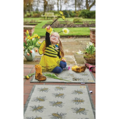 HUG RUG 65x150cm Bee 1 The Machine Washable Dirt Trapper Mat