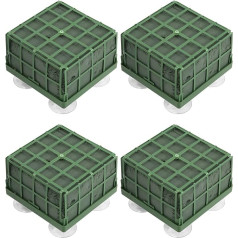 Qeunrtiy 4 Pcs Flower Foam Cage Stand with Flower Foam and Suction Cup for Flower Arrangement Wedding Table Decoration