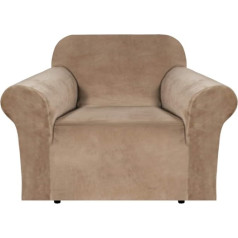 BellaHills Velvet Sofa Slipcover, Thick Plush Furniture Cover, Deluxe Lounge Chair Cover, Stretch Sofa Cover, Protector for Recliners