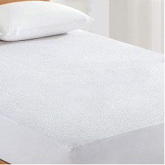 Moonlight Bedding Waterproof Mattress Protector - 30cm Deep Terry Mattress Cover (White, King (150 x 200cm)