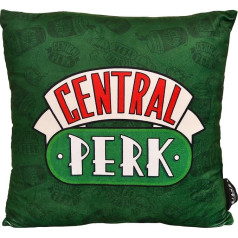 Elbenwald Friends Cushion with Central Perk Motif - 40 x 40 cm - For Men Women Unisex - Gift Idea - Decorative Cushion - Polyester Green