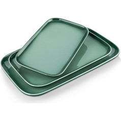 LOVECASA Serving Platters and Trays, Large Trays for Serving Food, Ceramic Serving Plates for Entertainment, 15