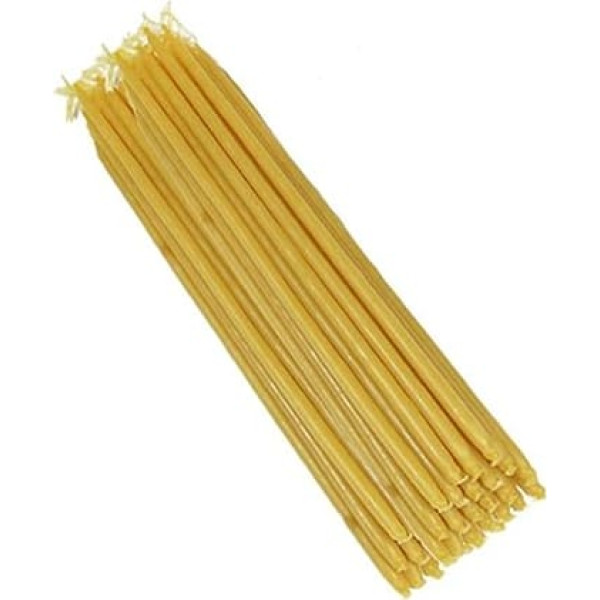 NKlaus 36408 850 g 100% Beeswax Candles Altar Candles Handmade Church Quality Thin Natural Candles Ritual Candles (Approx. 250 Pieces)