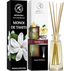 Room Fragrance Diffuser Monoi de Tahiti & Vanilla 2х100 ml - Room Fragrance Diffuser Set with Sticks - Aroma Diffusers - Tiare Blossoms & Vanilla Room Fragrance - Air Freshener - Fragrance Diffuser -