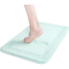 ITSOFT Memory Foam Bath Mat, Non-Slip, Super Soft & Washable, Perfect for Your Bathroom (Spa Blue, 61 x 41 cm)