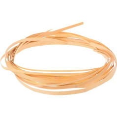 VILLCASE 4 Rollen Bambusmaterial Hochzeitsdeko weidenruten Weidekörbe Rattanbasteln Korbherstellung Korbwaren flaches Rattan Rattankorbmaterial Stuhlrohrmaterial rattan reparaturset Beige