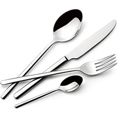 Lagostina 014436650524 Cutlery Set, Stainless Steel, Set of 24