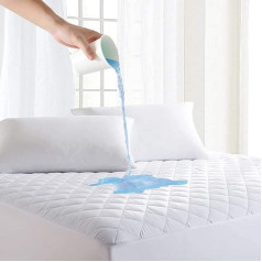 Luxury Nights Waterproof Mattress Protector 100% Cotton 40cm Extra Deep Super Soft Breathable Anti Allergy Low Noise Machine Washable (Small Double, 4FT 4FT)