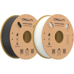 Creality Hyper PLA Filament Bundle, 1.75 mm, 2 kg, for 3D Printers, 3D Printer Filament PLA Designed for High Speed 30-600 mm/s, Dimensional Accuracy ± 0.03 mm (Black & White, Pack of 2)