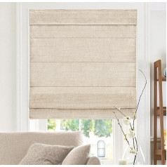 Chicology - RMBF3564 Cordless Shades Crossed Modern Fabric Cascade Window Blind Treatment, 35
