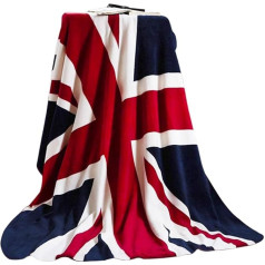 British Flag Bed Sofa Blanket Couch Cover Luxury Super Soft Flannel Warm Plush Fleece Bed Throw Quilt Blanket Bedspread for Bed Couch Sofa Car Travel Bedding Blankets Machine Washable 150 x 200 cm