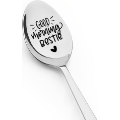 Best Friend Bestie Gifts for BFF Christmas Birthday Gifts for Women Girls Good Morning Bestie Spoon for Coffee Tea Lovers Spoon for Bestie Best Friends