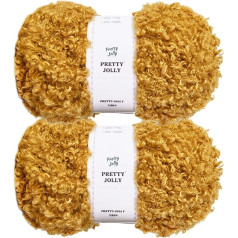 Pretty Jolly Teddy Fur Yarn Super Soft Yarn Chunky Fluffy Faux Fur Yarn Fluffy Faux Fur Eyelash Yarn for Crochet Knitting Total Length 2*50m(100g*2)(Gold)