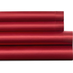 BALTIC LINEN Luxury Satin Super Soft Sheet Sets, Full, Red