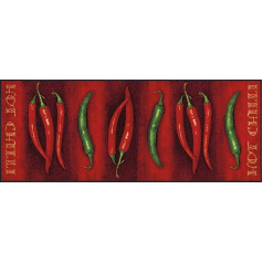 wash+dry Doormat Hot Chili 75 x 190 cm multicoloured