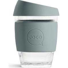 JOCO Tumbler 12oz - Eco Innovative Borosilicate Glass Reusable Classic Tumbler - (BlueStone)