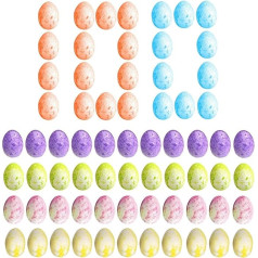 Easter Speckled Eggs, Foam Easter Eggs, Artificial Bird Eggs, Decorative Easter Eggs, Fake Easter Egg Kit, 100 Piece Brightly Colored Design Lightweight Foam Material for Kid Art Crafts Supplies