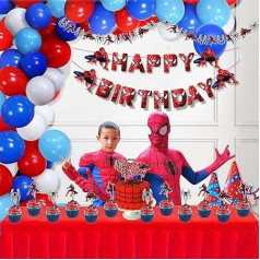 Seyal® Birthday Party Decoration - Spiderman Theme Birthday Party Supplies