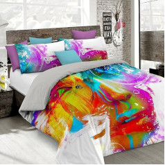 DATEX Duvet Cover ki-osa White/Purple/Multicolour 250 x 200 cm