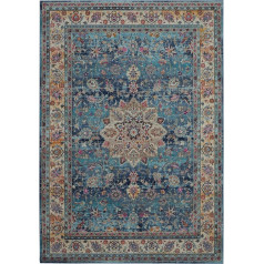 Rugs Direct Vintage Kashan Rug, Polypropylene, Blue, 4'X6'