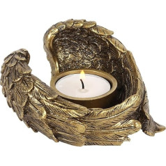 Something Different GA_59530 Angel Wings Tea Light Holder Antique Gold 1 Piece 208 g