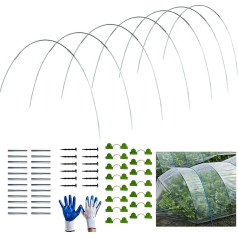 Plant Tunnel Arches 30 Pieces 43 cm, Polytunnel Arches, Plant Tunnel Arches with Net, Greenhouse Tyres, Tunnel Arches, Plant Tunnel for Raised Bed, Plant Tunnel Net, Greenhouse Arch, Plant Tunnel