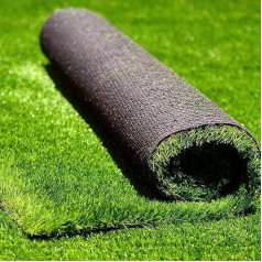 ybaymy Artificial Grass Rug 1 x 10 m High Density Artificial Grass 30 mm Height Lawn Rolled Lawn Water Permeable Artificial Grass Rug Artificial Grass Roll with Drainage Function Plastic Lawn for