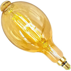 TIANFAN Antique LED Lamps Giant Decorative Light Bulb 8 W Dimmable E27 Base 220 / 240 V 600 Lumen Super Yellow Warm (BT180)