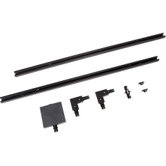 Lucide Track Starter Set - 1-Phase Track / Rail System - 2 Metres - Black