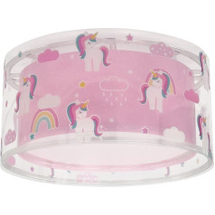 Dalber Ceiling Light for Children Unicorns Animals Unicorns Ceiling Light Children's Room Pink